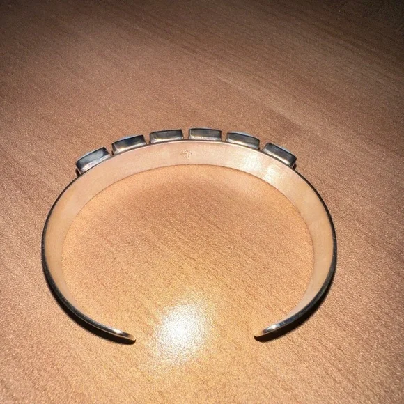 Multistone sterling silver cuff bracelet by Jay King - Picture 10 of 13